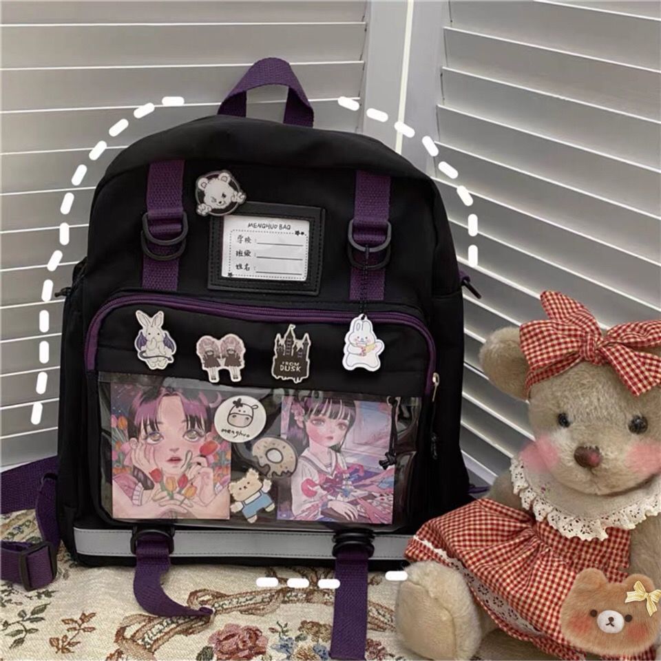 Authentic Women&#39;s Bag Ins Japanese Harajuku Girl Student Backpack Bajitong Korean Chic Messenger