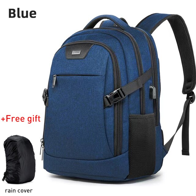 Business Backpack For Men USB Charge Travel Notebook Laptop Backpacks Man College Student Fashion School Bags 15.6 inch Mochila