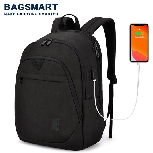 BAGSMART  Anti-theft Waterproof 15.6 Inch Laptop Backpack School Backpacks USB Charging Port Men Business Travel  Backpack Women