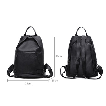 Anti-theft Women Backpacks 100% Genuine Leather Shoolbag For Girls Female Shoulder Bag Multifunction Traveling Backpack Mochilas