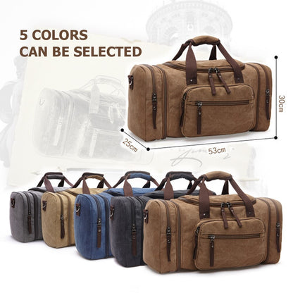 Canvas Travel Bag Large Capacity Business Carry On Luggage Tote Men Weekender Outdoor Trip Duffle Casual Folding Water-repellent