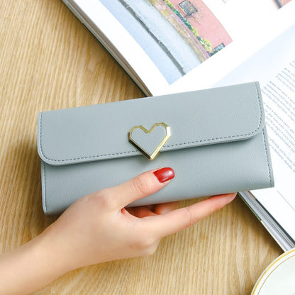 Women Long Wallets Purses Luxury Love Heart Wallets for Ladies Girl Money  Pocket Card Holder Female Wallets Phone Clutch Bag