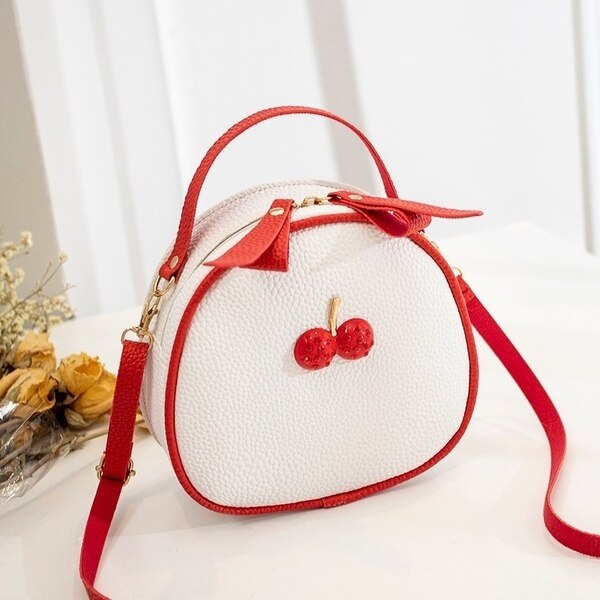 New Women&#39;s Messenger Bag Female Small Simple Cherry Crossbody Shoulder Bag Mini Backpack Handbag