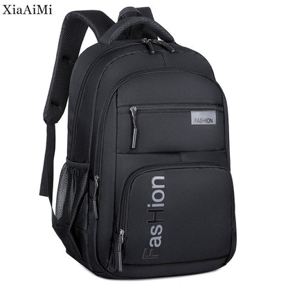 Fashion Men&#39;s Backpack Oxford Cloth Black Waterproof Computer Bag Men&#39;s and Women&#39;s Travel Leisure Backpack