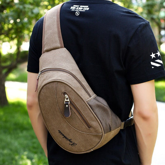 men&#39;s casual canvas shoulder bag man crossbody bags multifunction sling bag short trip packs bag for male