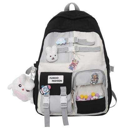 New Women Waterproof Cute Transparent Leisure School Bag Fashion Girl Travel Laptop Backpack Female Trendy Book Bag Lady College