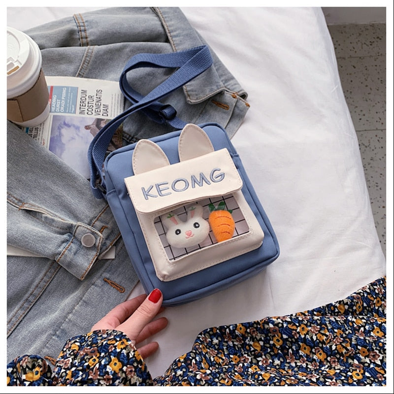 Wallets Crossbody Phone Bags High Quality Fashion Female Shopper Japanese Style Cute Cartoon Canvas Women Mini Shoulder Bag