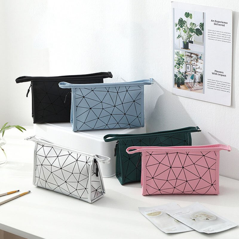 Fashion Women Travel Cosmetic Bag Multifunction Makeup Bags PU Leather Waterproof Portable Toiletries Organizer Make up Cases