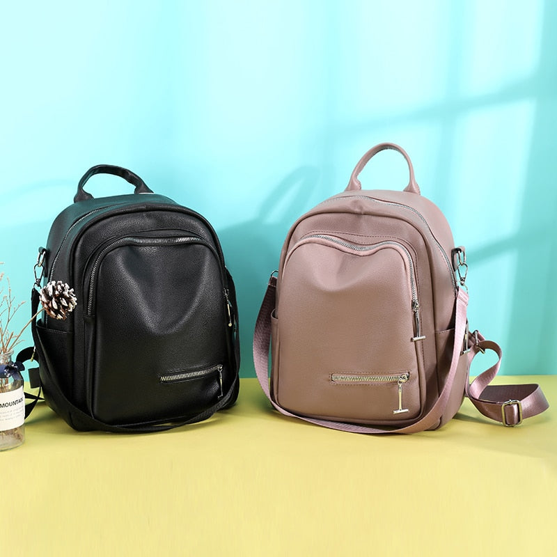 Fashion Backpack Luxury Soft leather Backpacks Water proof Women Shoulder Bags For Teenager Student School Bag New Trave Daypack