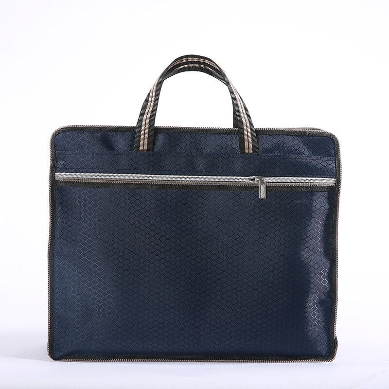 Men&#39;s Business Briefcase Oxford Cloth Portable Document Bag Zipper Document Business Bag Waterproof Meeting Bag Handbags
