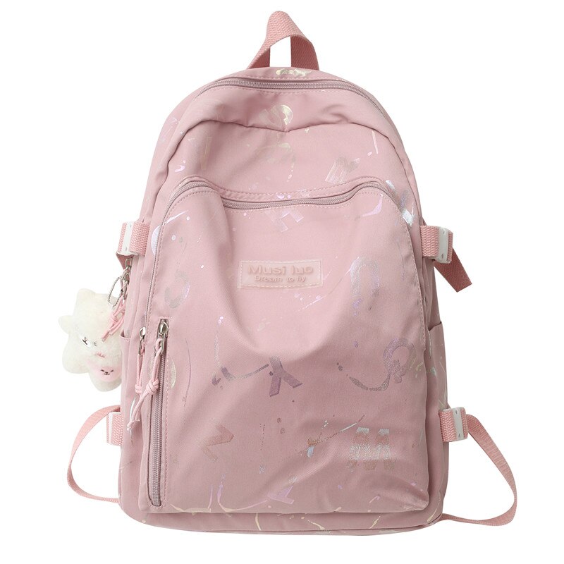 Girl Travel White Book Laptop Backpack New Female Trendy Color Student Bag Fashion Ladies College Backpack Cool Women School Bag