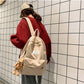 Women Corduroy Backpack Fashion High School College Students Book Bag Simple Retro Female Backpacks Large Capacity Bags Rucksack