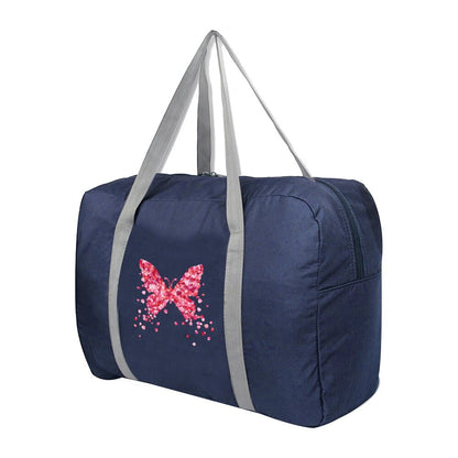 Large Capacity Travel Bags Men Clothing Organize Travel Bag Storage Bags  Luggage Bag Women Handbag Petal Butterfly Printing