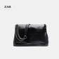 New Trend Fashion Black Soft Bags Large Capacity Shoulder chain Portable Messenger School Shopping Bag For Girls