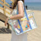INS Korea Beach Transparent Waterproof Bag Travel Large-Capacity Mommy Bag Swimming Shopping Portable Shoulder Storage Bag