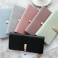 Long Women&#39;s Textured Solid Color Wallet Female Purses Tassel Coin Purse Card Holder Wallets Pu Leather Clutch Money Bag Purses