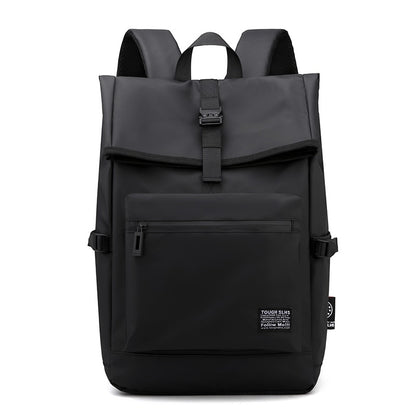 Black Backpack Men Trendy Cool Large-capacity Student Schoolbag Casual Nylon Waterproof Outdoor Sport Camping Back Pack Male