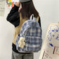 Simple Striped Backpacks Women Cute Student Plaid School Bag for Teenage Girls Harajuku Female Fashion Travel Backpack Kawaii