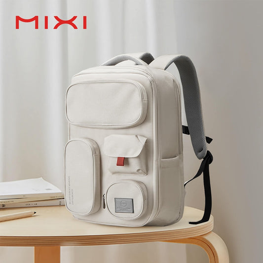 Mixi Outdoor Backpack Women Travel Bag 18 Inch Men Rucksack Waterproof Laptop White Black Blue