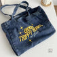 Crossbody Bags For Women Casual Denim Bags embroidery Female Shoulder Bag Pack Travel Zipper Handbag Tote Ladies Messenger Bag