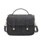 Women Felt Cloth Flap Bag Vintage Style Shoulder Messenger Bag Buckle Casual Satchel Travel Purse Handbag