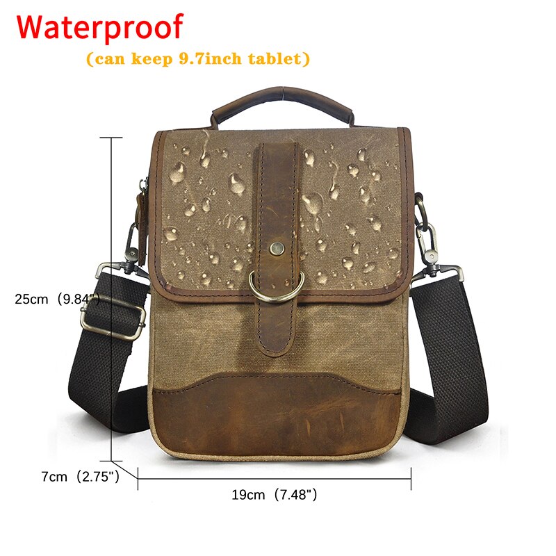 Original Leather Male Fashion Casual Tote Messenger bag Design Satchel Crossbody One Shoulder bag 8&quot; Tablets Pouch For Men 143-d