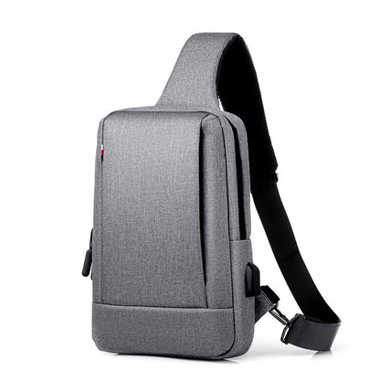 Men&#39;s Bag Shoulder Bags Business Usb Charging Multifunction Anti-Theft Waterproof Male Crossbody Bag Casual Short Trip Chest Bag