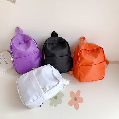 Women Fashion Backpack Casual Nylon Female School Bags for Teenager Girls Students Book Bags Solid Color Female Small Backpacks