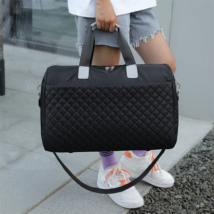 Lingge Travel Bag Women Shoulder Bag Large Capacity Handbags Teenager Sports Bag Casual Crossbody Pack Fashion Brand Luggage Bag