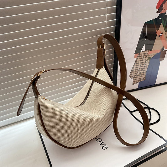 Female Canvas Handbags Designer Simple Women Bags Casual Travel Shoulder Bag Fashion Hobos Bags Ladies Cross Body Bag Sac A Main