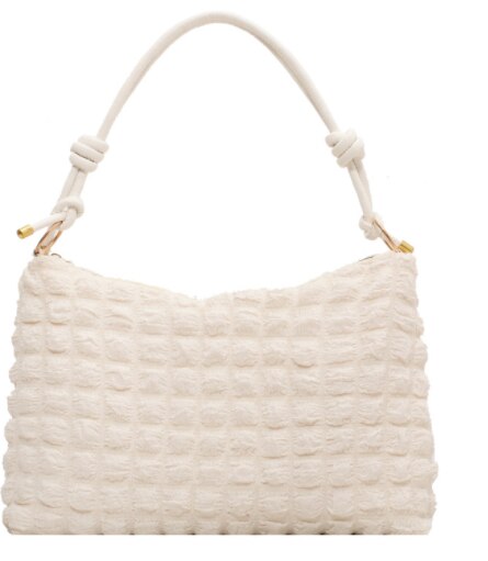 Large capacity small fresh diamond underarm bag Ladies&#39; new trendy pleated simple portable shoulder bag handbags women bags