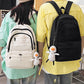 Multifunction Double Zipper Women Backpack Casual Teenager Girls Laptop Backpack Student Shoulder Bag Korean Style Schoolbag