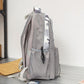 Grid Pattern Nylon School Backpack Women&#39;s Backpacks for Teenagers Girls Large Capacity Women Bag Solid Color Schoolbag Mochila