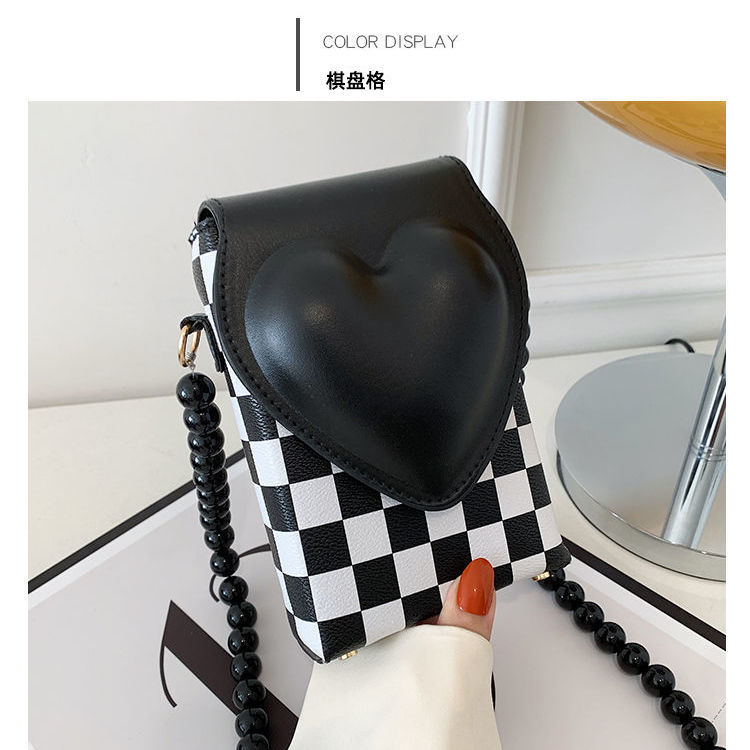 Spring Summer Bags Fashion Cute Niche Checkerboard Small Square Bag Fashion Phone Bag Crossbody Bags for Women Mini Tote Bag