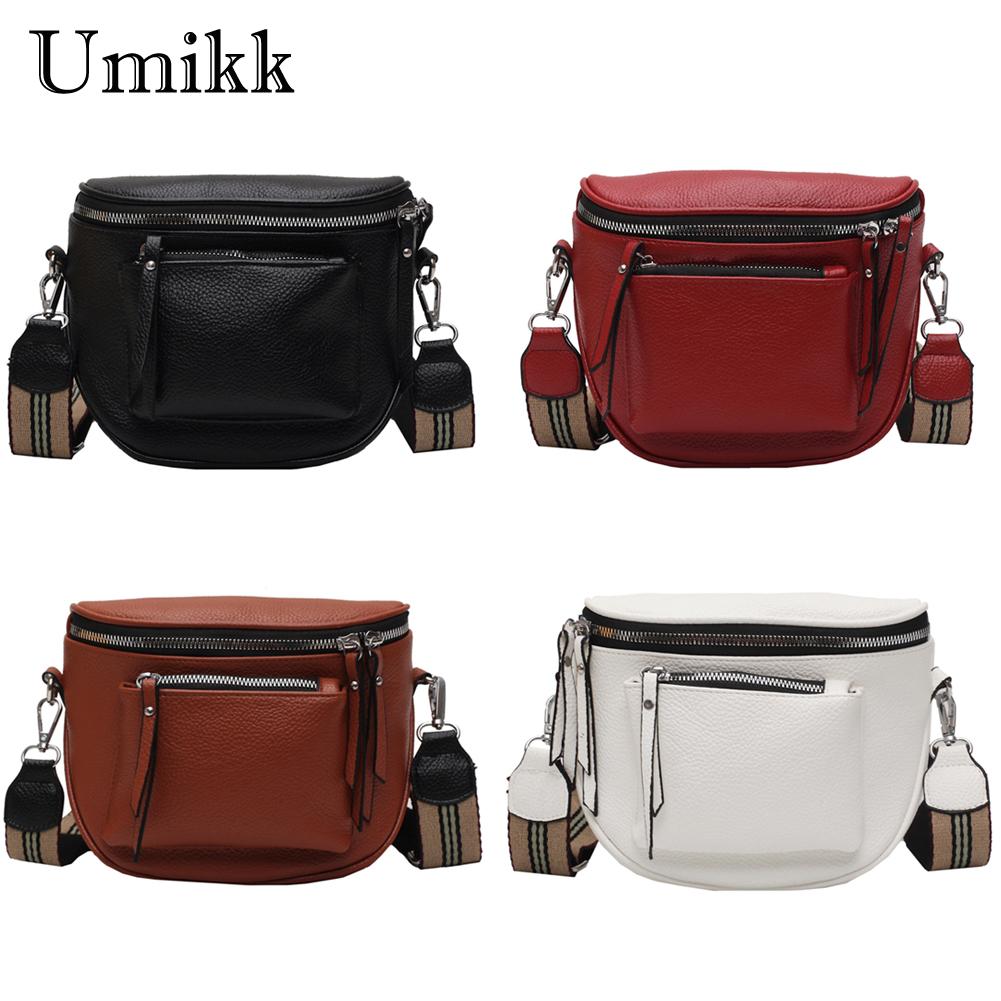 Fashion Saddle Shoulder Crossbody Bag Women Soft Leather Casual Chest Belt Packs for Ladies Outdoor Shopping Travel