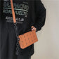 New Fashion Unisex Chain Mini Messenger Bag Men Small Box Shape Shoulder Bag Pu Leather Original Design Handbag Wallet