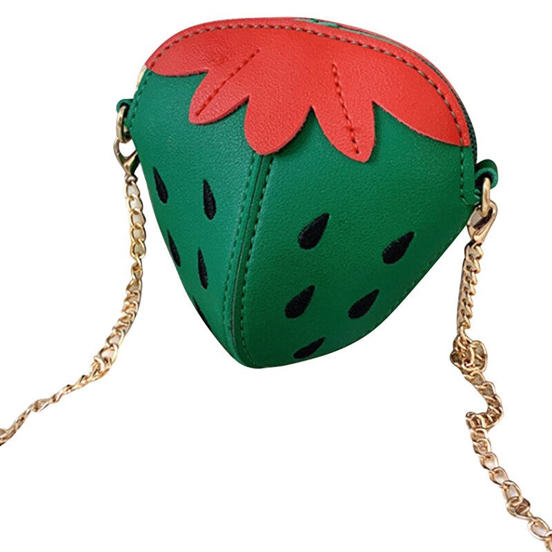 Women Bag Creative Cute Little Strawberry Shape Crossbody Bag Small Women Shoulder Bag Phone Pouch