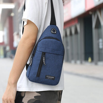 Men Multifunction Shoulder Bag Fashion Oxford Crossbody Bag on Shoulder Travel Bag Pack Messenger Pack Chest Bag for Male Bags