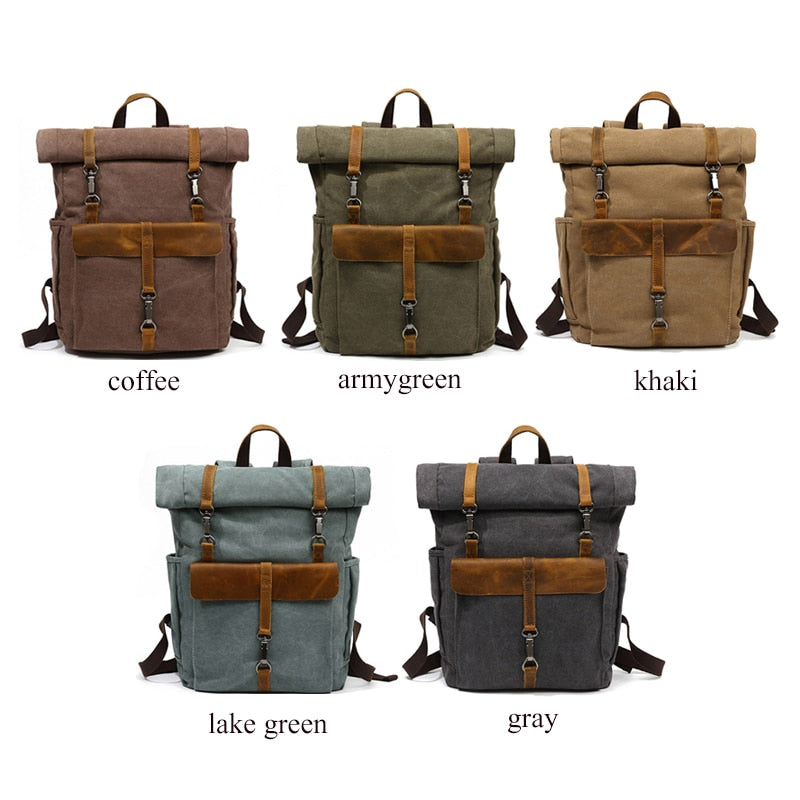 Vintage Travel Bags For Men New Canvas Backpack Luggage Rucksack Casual School Bags Mochila Laptop Backpacks