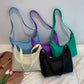 Solid Color Small Messenger Bag for Women Female Totes Handbag Streetwear Lady Casual Nylon Zipper Shoulder Bags