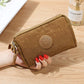 3 Zipper Ladies Wallets Ladies Wallets Brand Clutches Coin Purse Card Key Wallets Canvas Short Ladies Girls Wallets Handbags