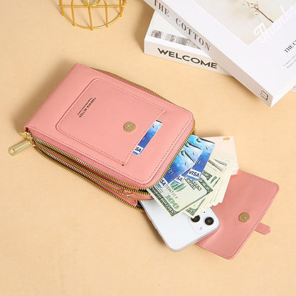 Women Wallet Brand Touchable Mobile Phone Bags Small Card Holders  Handbag Purse Clutch Wallets Messenger Shoulder Bag Female