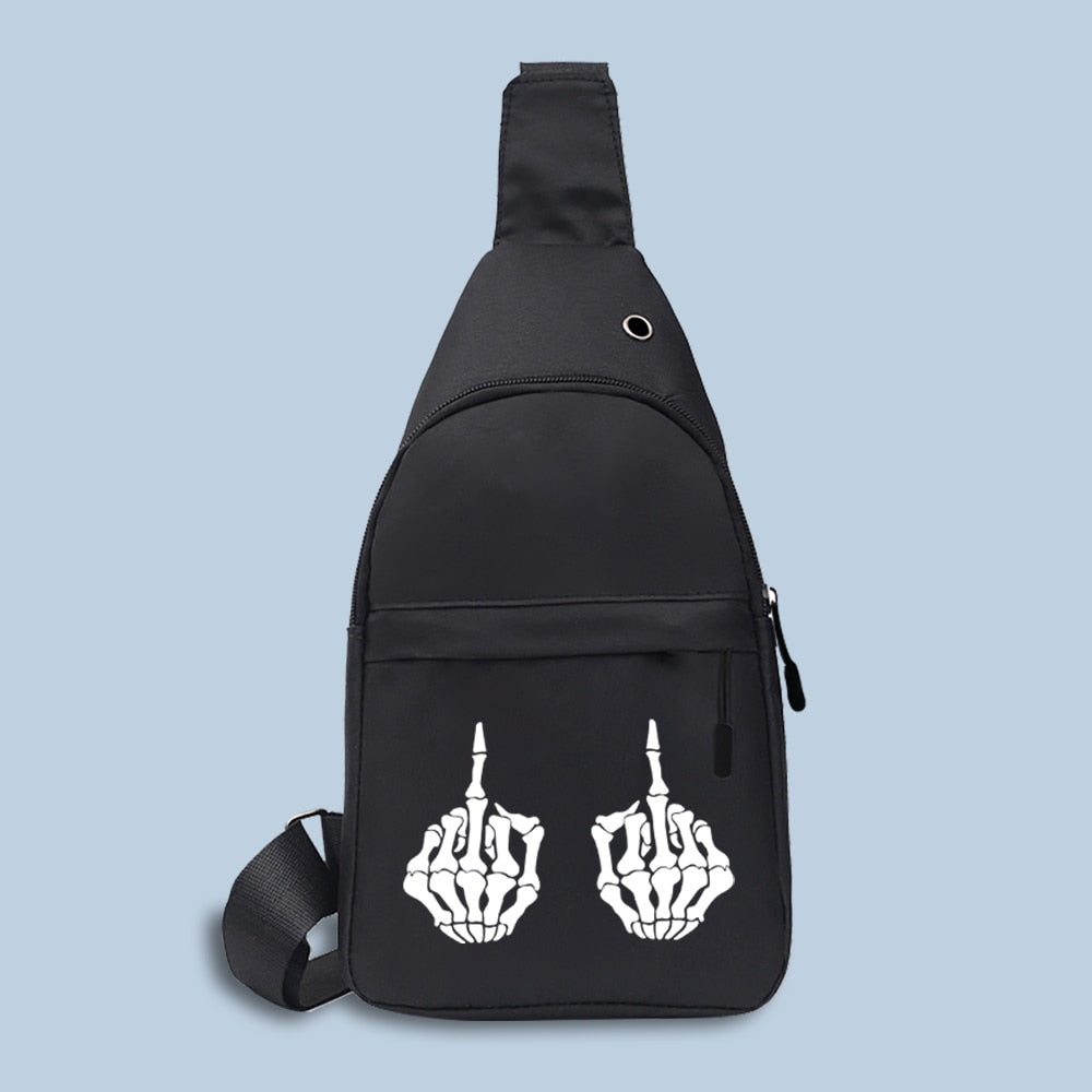 Men Fashion Backpack Crossbody Shoulder Bag Chest Pack with USB Charging Port Sling Side Women Travel Messenger Bag Chest Bag