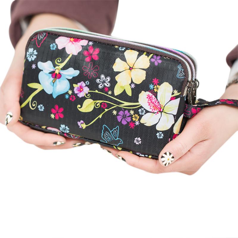 Fashion Large Screen Mobile Phone Bag For Women Girls Colorful Small Fresh Portable Fabric Wallet Clutch Gifts For Friends