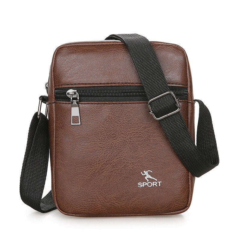 Weixier Men&#39;s Crossbody Bag Men Shoulder Bags Zippers Handbags Large Capacity Artificial Leather Bag for Male Messenger Tote Bag
