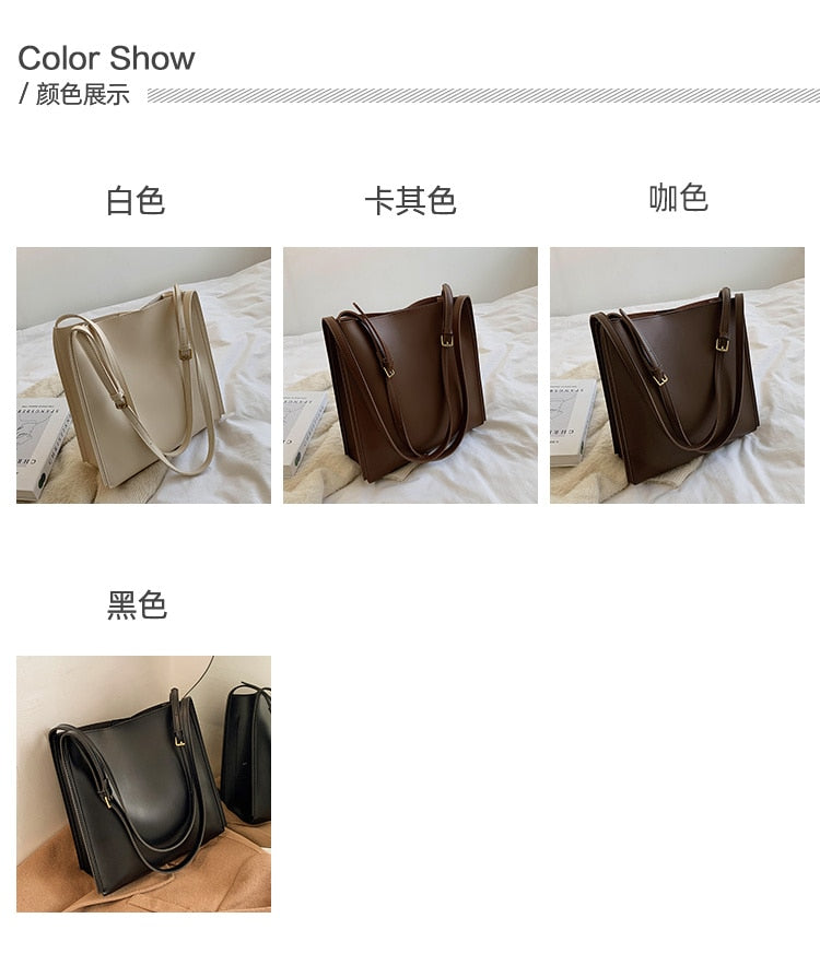 New High Quality PU Leather Vintage Fashion Female Tote Women&#39;s Designer hasp Handbag High capacity Shoulder Messenger Bag