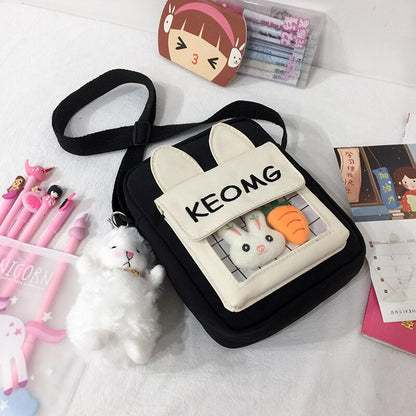 Wallets Crossbody Phone Bags High Quality Fashion Female Shopper Japanese Style Cute Cartoon Canvas Women Mini Shoulder Bag