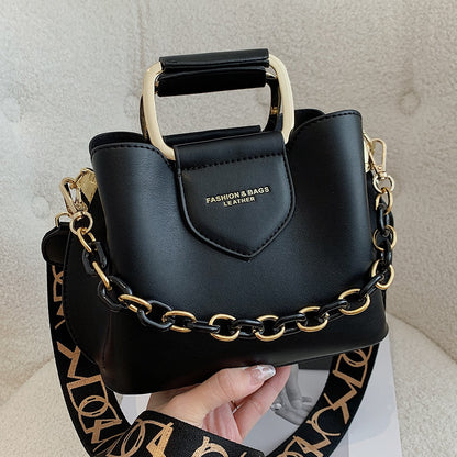 Luxury Women Leather Small Totes Bag Cute Short Handle Shoulder Bags for Women Designer Trend Chain Crossbody Bag Brand Handbags