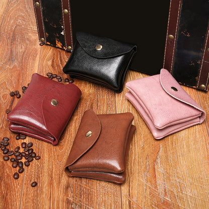 PU Leather Men Wallets Women Mini Wallet Double Layer ID/Credit Card Holders Coin Purse Pouch Storage Bag Short Business Purses