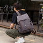 New Version Of Casual Men Backpack Fashion Trend Backpack Retro Texture Canvas Large Capacity Student Travel Computer School Bag
